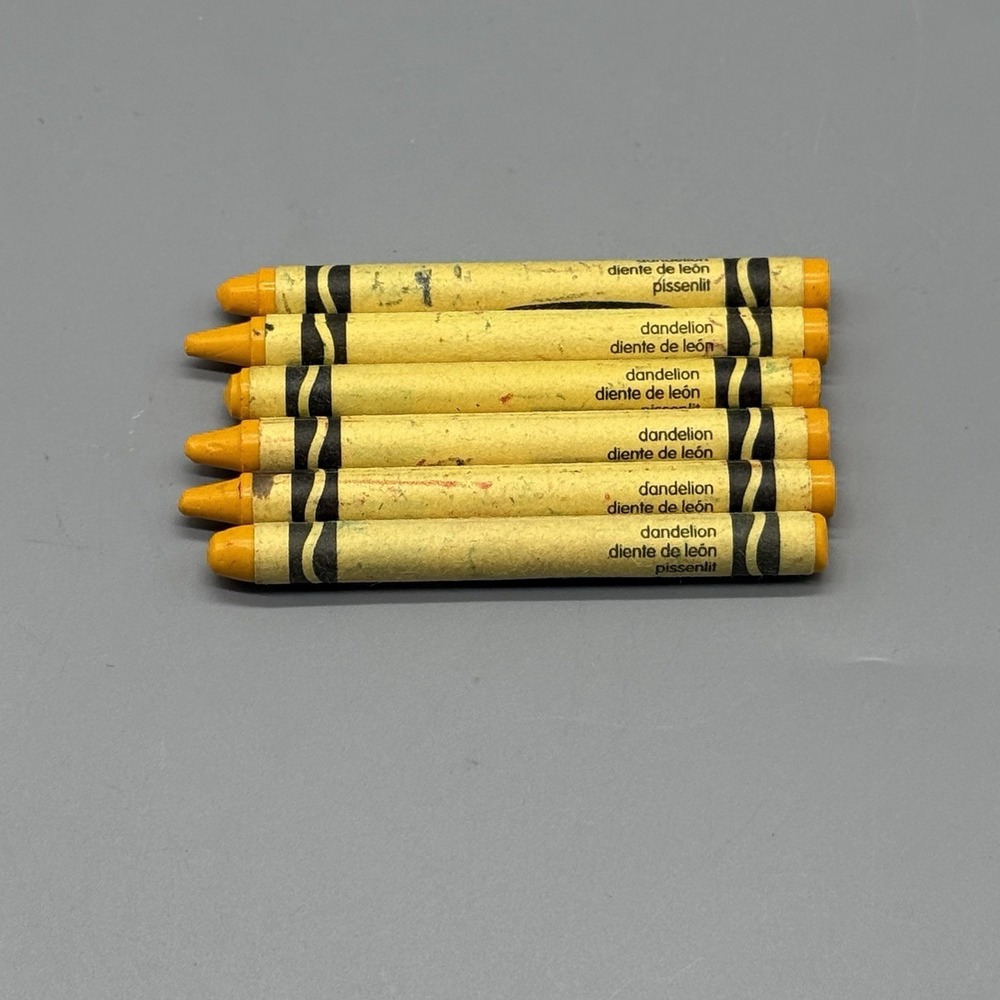 Dandelion Crayola Crayons- Lot Of Six‎ - Used